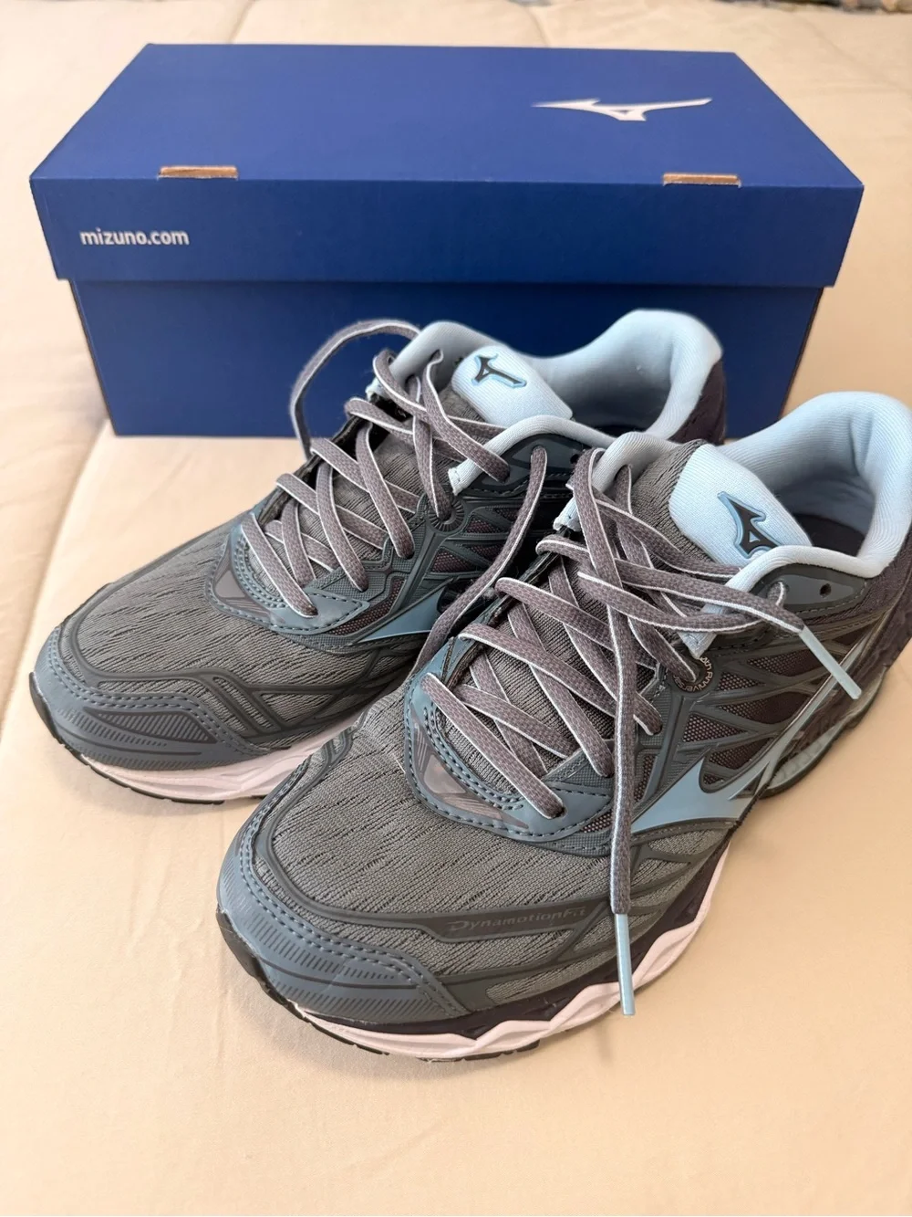 Mizuno Wave Creation 20 Running Shoes Grey Blue - Size 8.5 (With Original Box)